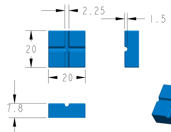 6 ml Ziegel-Gummiform – 204 Mulden