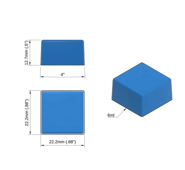 6 ml quadratische Form – 165 Mulden